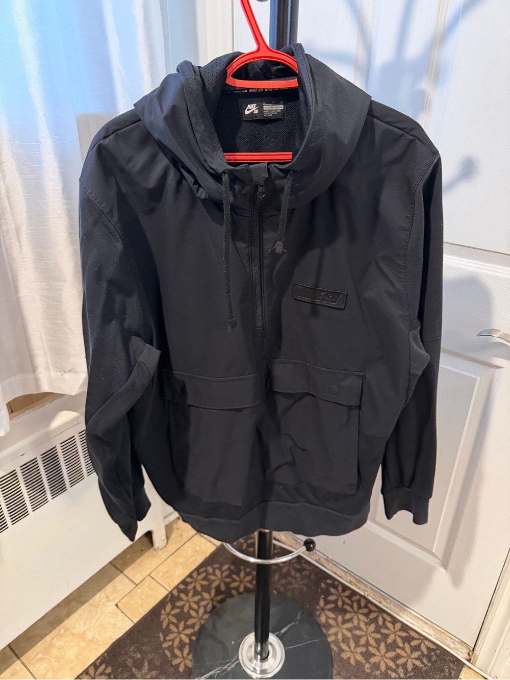 Nike Men’s Black Hooded Windbreaker Anorak